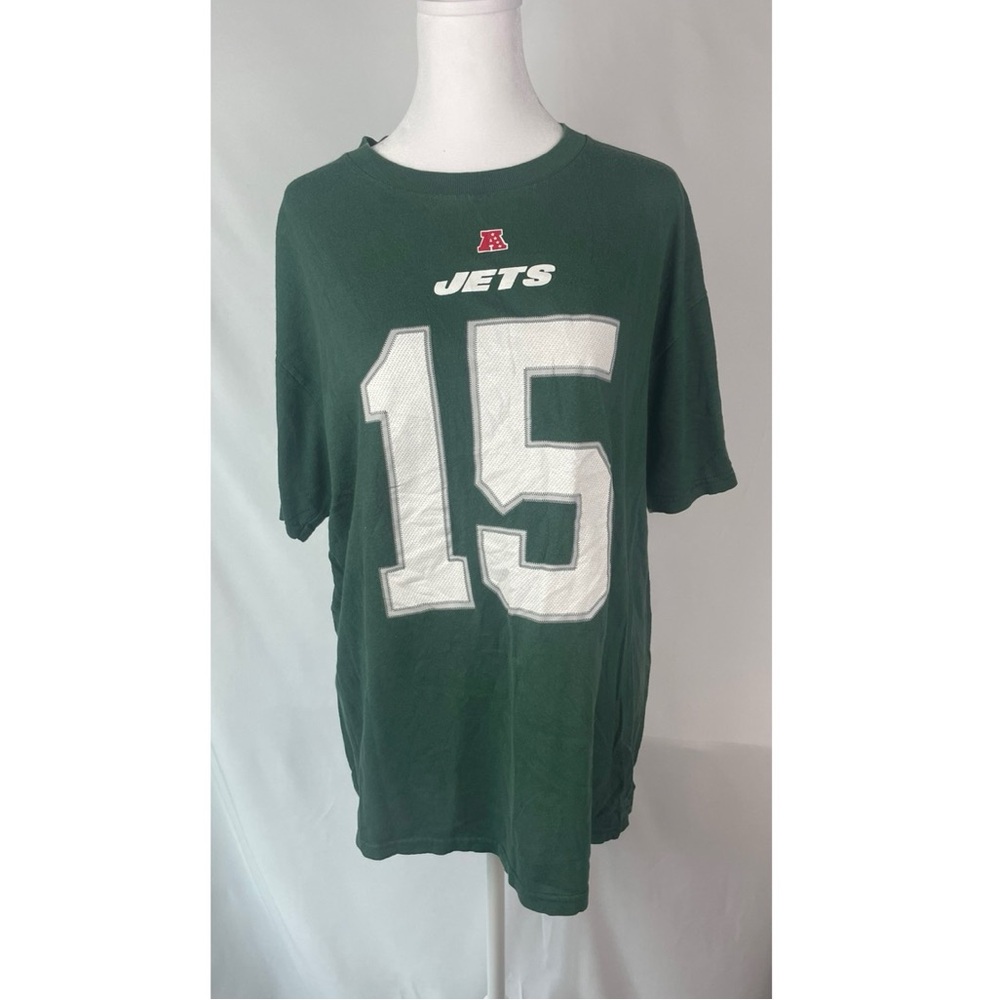 NY Jets 2000s Number 15 Tebow Size L Cotton T-Shirt